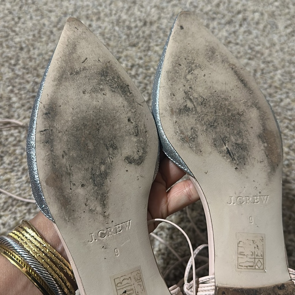J.Crew silver shimmer flats - Picture 3 of 3